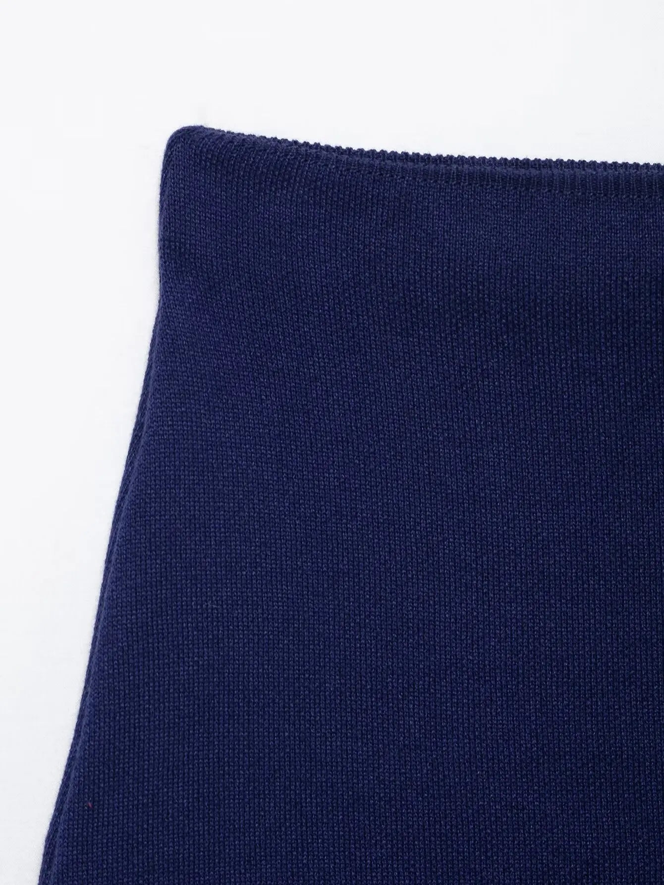 Casual Blue Knitted Women Sweater Set Long Sleeve O Neck Cardigan with Sheath Mini Skirt Stylish Spring Summer Outfit