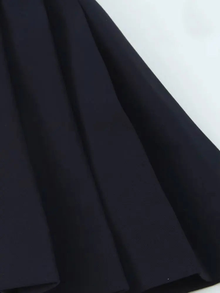 Chic Pleated Mini Dress for Women with Side Loops and Halter Neck Elegant Back Zipper Stylish Female Dress