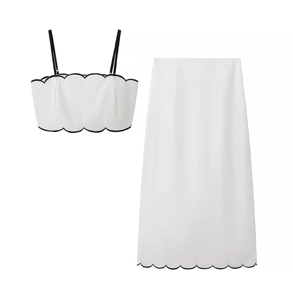 Casual Women's Fashion Solid Color Cotton Hemp Embroidered Set Dress Summer Lightweight Simple Stylish Design