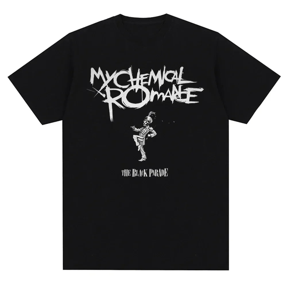 My Chemical Romance Inspired Cotton T-Shirt for Men and Women Casual Short Sleeve Printed Streetwear Trend Tee Top