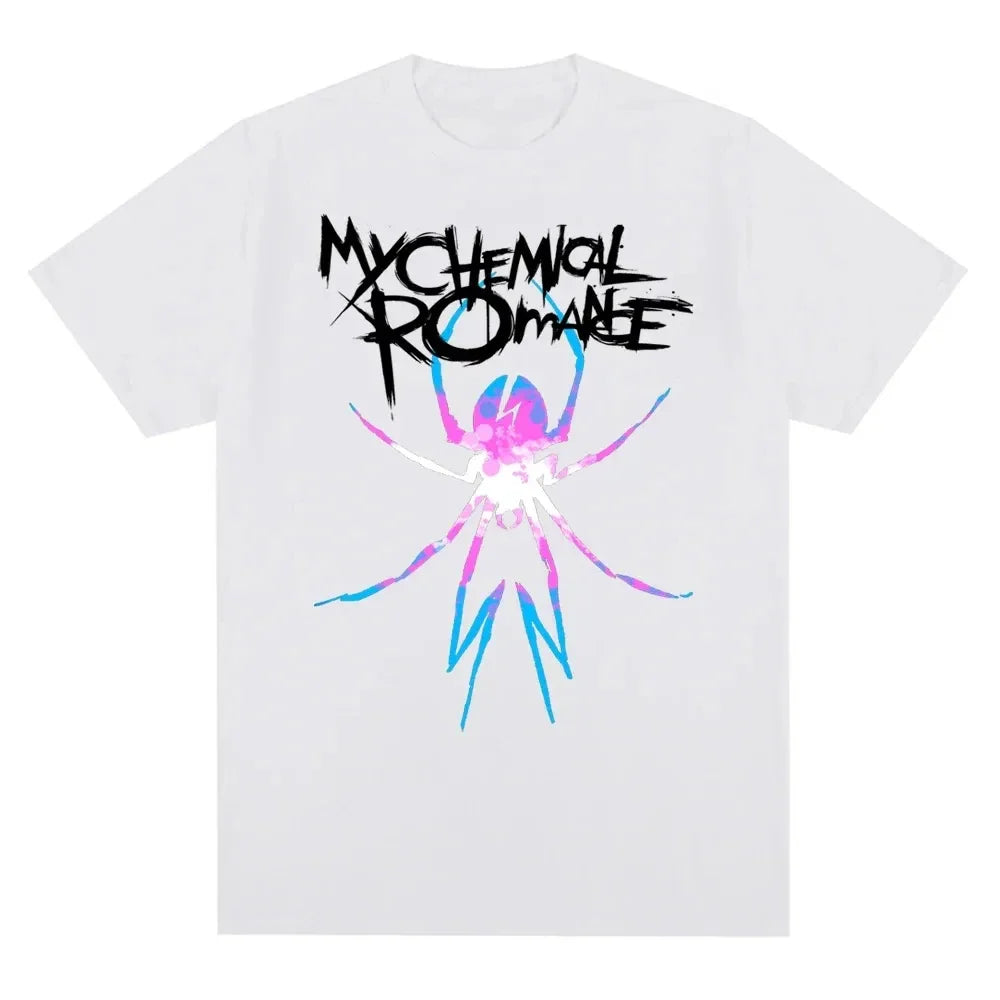 My Chemical Romance Inspired Cotton T-Shirt for Men and Women Casual Short Sleeve Printed Streetwear Trend Tee Top