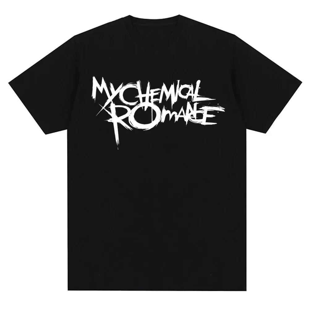 My Chemical Romance Inspired Cotton T-Shirt for Men and Women Casual Short Sleeve Printed Streetwear Trend Tee Top