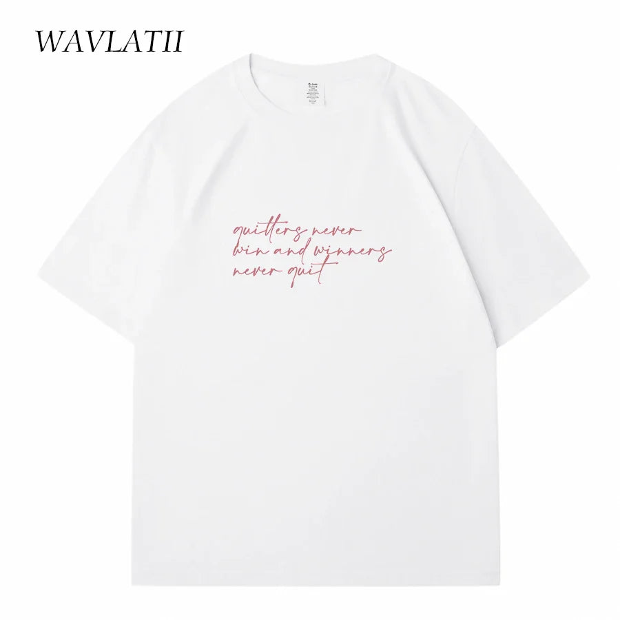 Women's Casual Cotton Short Sleeve T-Shirt with Trendy Letter Print in White and Purple Summer Tee for Young Ladies