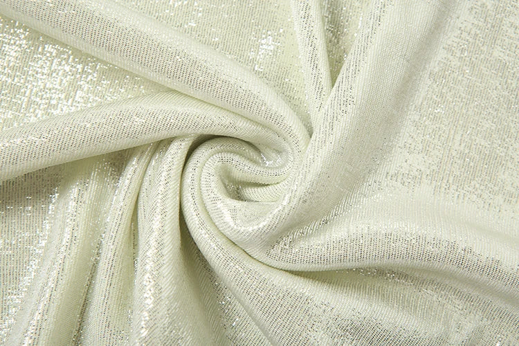 Sexy Two-Piece Women's Set Glitter Metal Buckle Halter Tank Top and Ribbon Skirt Slim Fit Vacation Outfit