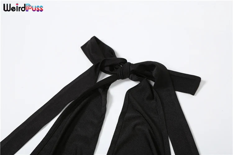 Elegant Backless Halter Dress for Women Summer Deep V-Neck Bodycon with Side Split and Ruching for Midnight Parties