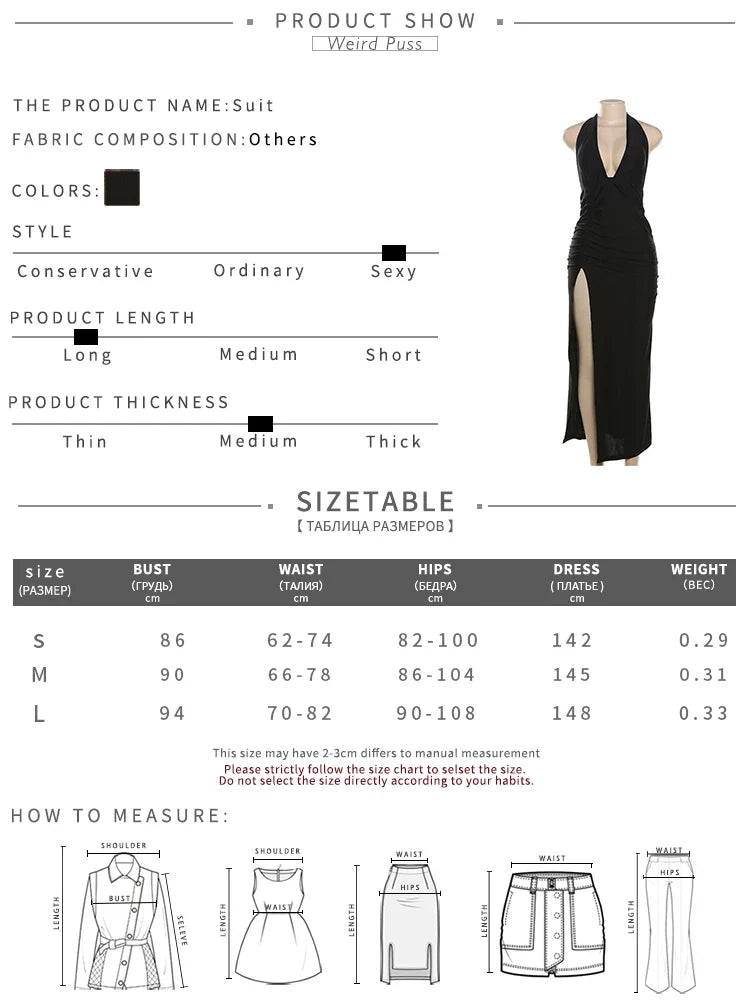 Elegant Backless Halter Dress for Women Summer Deep V-Neck Bodycon with Side Split and Ruching for Midnight Parties