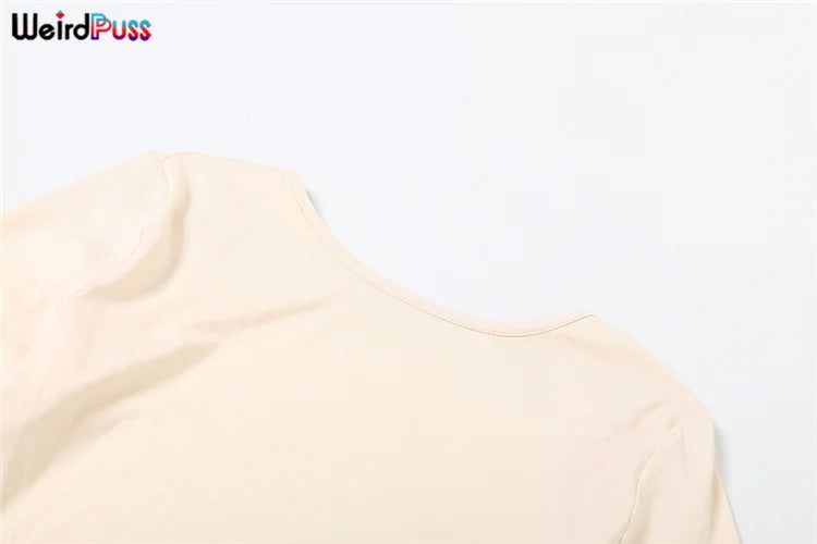 Elegant Backless Women's Dress with Long Sleeves and Slim Fit for Autumn Evening Parties and Prom Events