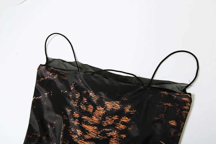 Weird Puss Backless Shirring Dress for Women Mesh Patchwork Sexy Sleeveless Summer Party Clubwear Slim Fit Vestidos