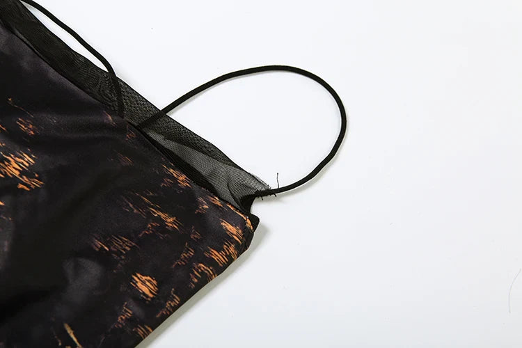 Weird Puss Backless Shirring Dress for Women Mesh Patchwork Sexy Sleeveless Summer Party Clubwear Slim Fit Vestidos