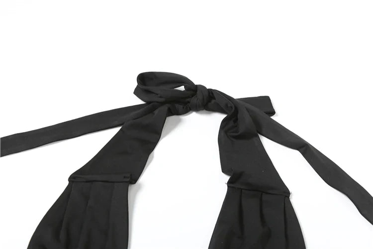 Seductive Backless Deep V-Neck Bandage Halter Dress for Women Slim Fit Summer Nightlife Trendy Clubwear