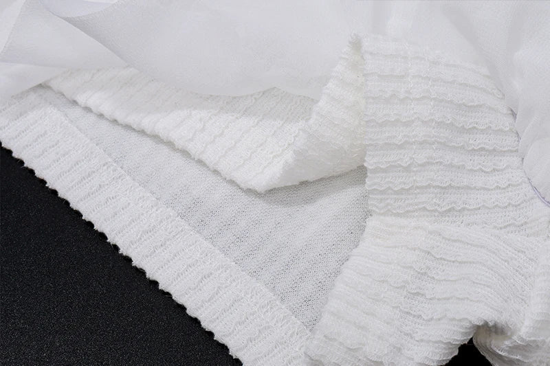 Sexy Y2K Ruffle Tiered Mini Skirt and Tie Front Top Two Piece Matching Set for Elegant Stylish Outfits