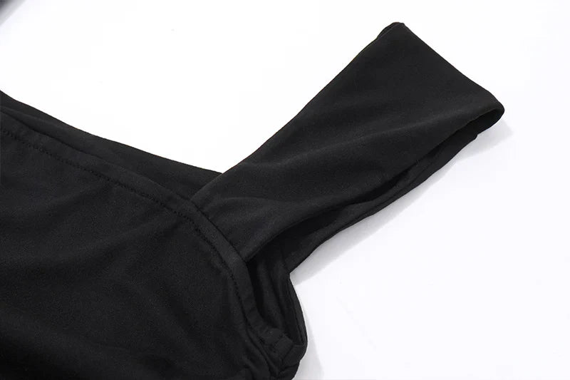 Elegant Slip Long Dress for Women with Ruched Bodycon Fit and Solid Maxi Design Perfect for Spring and Summer High-Waist Vestidos for a Chic and Temperament Look