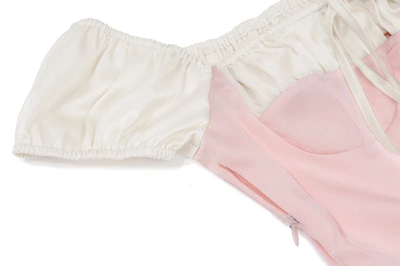 Elegant Pink Y2K Summer Dress for Women Slim Fit Sweet Tank Evening Party Club Vestidos