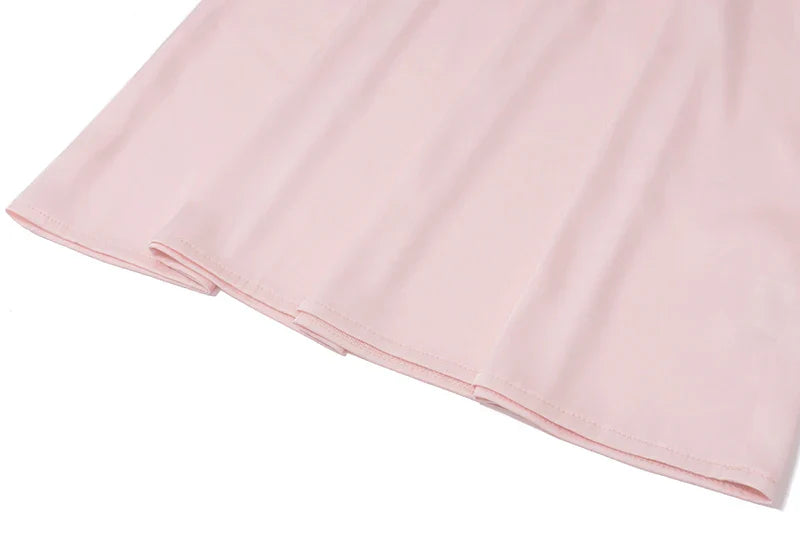 Elegant Pink Y2K Summer Dress for Women Slim Fit Sweet Tank Evening Party Club Vestidos