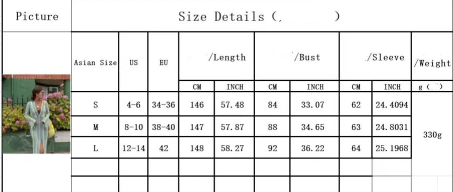 Crochet Colorful Stripe Maxi Dress for Women with Flare Sleeves Deep V-Neck High Split Sexy Long Dress for Autumn Beach Parties and Elegant Occasions