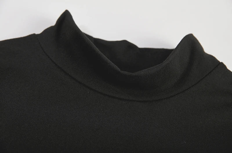 Chic Criss Cross Cut Out Dress with Sexy Bodycon Fit and Mock Neck Sleeveless Design for Elegant Women