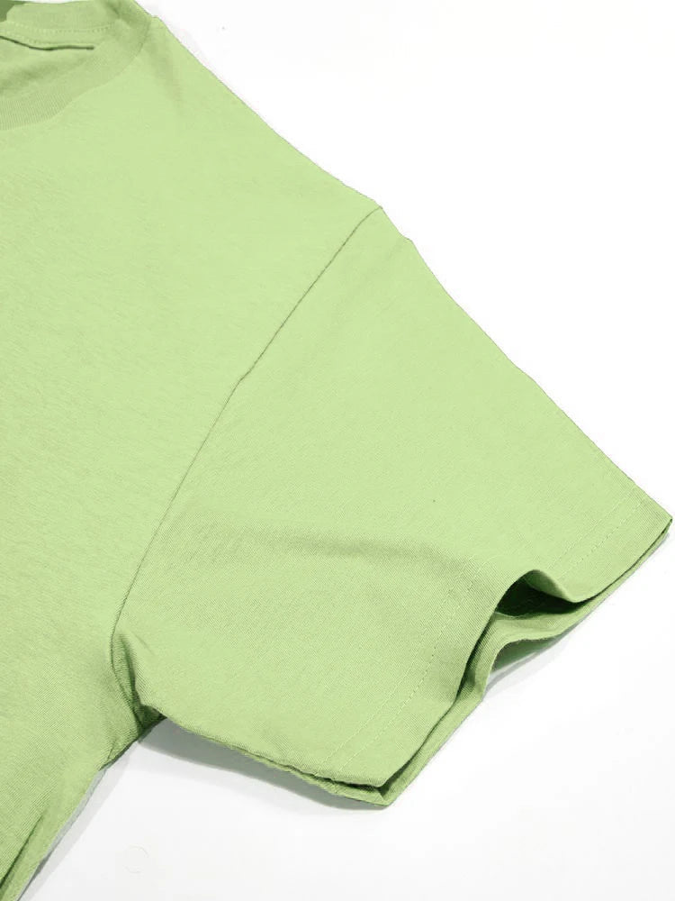 Cotton Women's Oversized T-Shirt with Beautiful Floral Cluster Print Short Sleeve O-Neck Breathable Summer Top in Multiple Colors