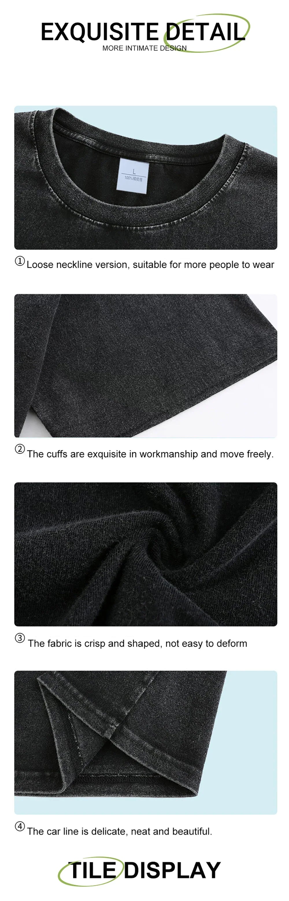 Women's Cotton Washed O-Neck Distressed Short Sleeve T-Shirt Los Angeles Print Casual Summer Streetwear Top