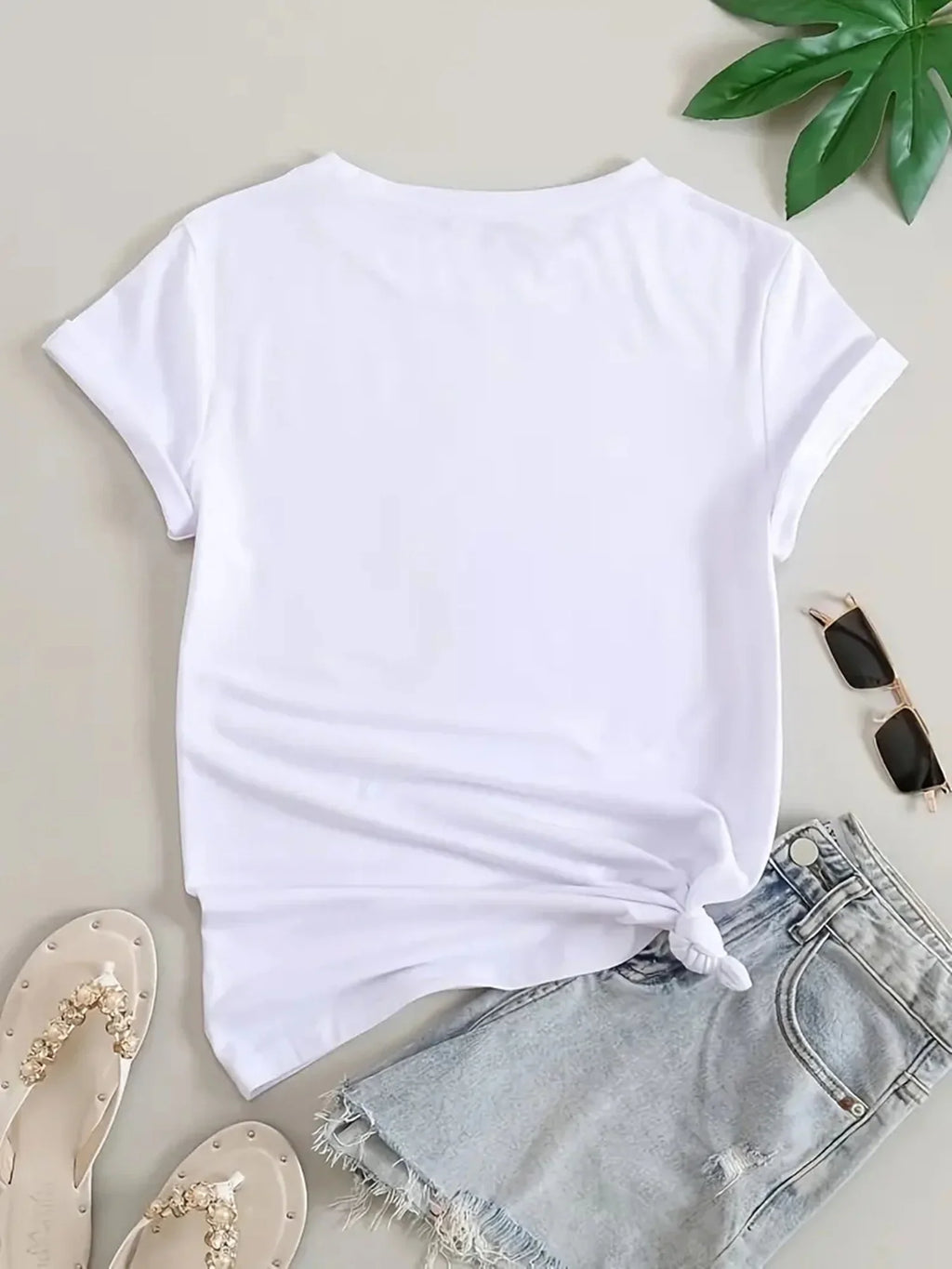 Stylish Limited Edition Women's Crew Neck T-Shirt Soft Polyester Spandex Blend Medium Stretch Short Sleeve All Season Top