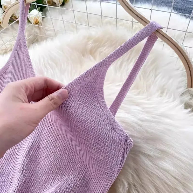 Elegant Bodycon Split Dress for Women Summer Sleeveless Bandage Backless Sexy Outfits Black Party Sundress