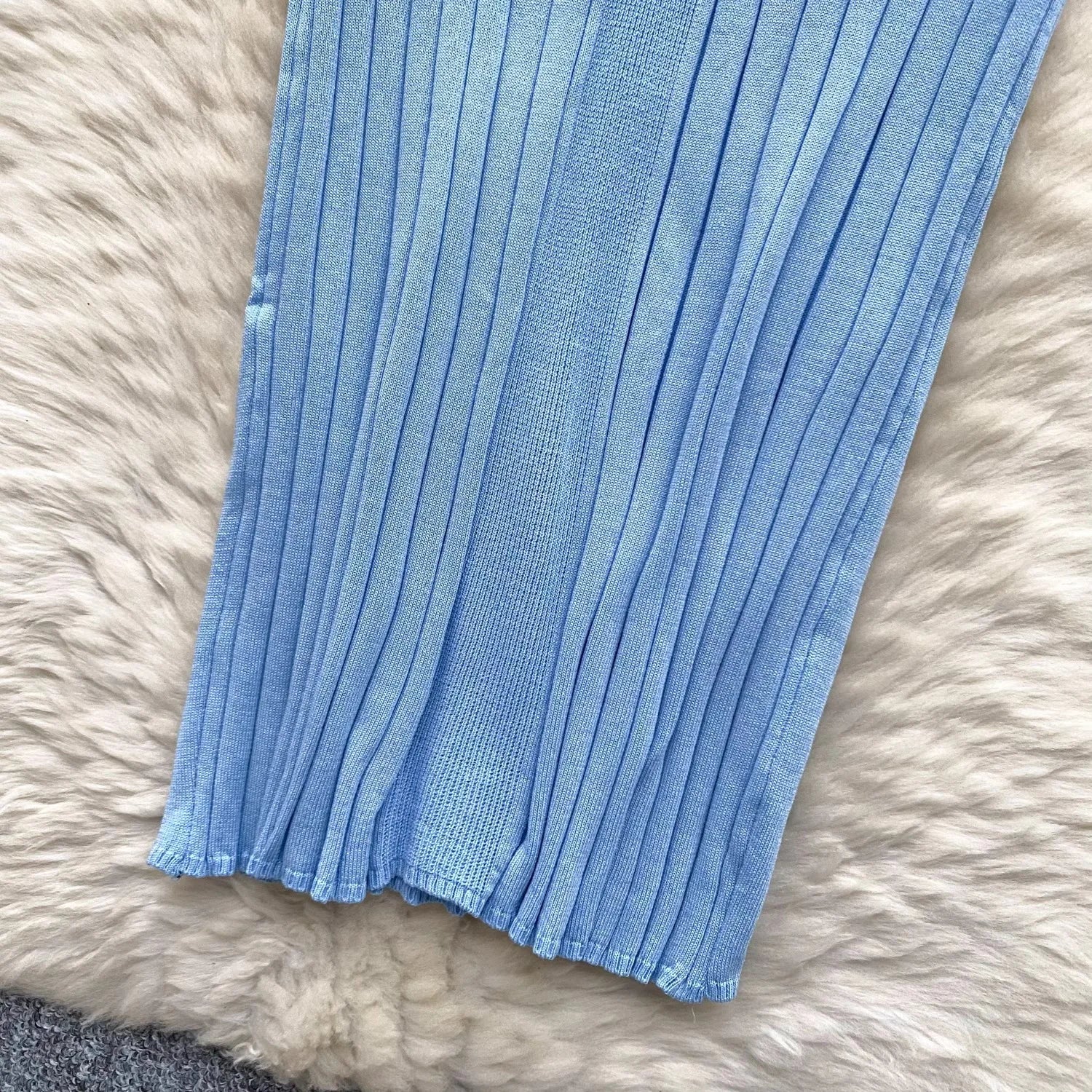 Chic Sexy Wrap Hips Knitted Dress for Women V-Neck Short Sleeve Bodycon Pleated Sweater Office Lady Vestidos