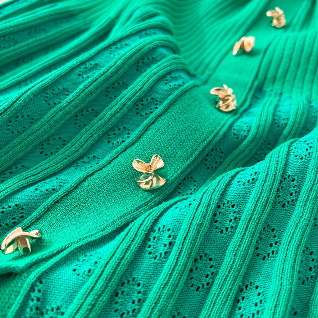 Elegant Patchwork Knitted Maxi Dress with Turn-down Collar and Shirt Design for Summer Ladies