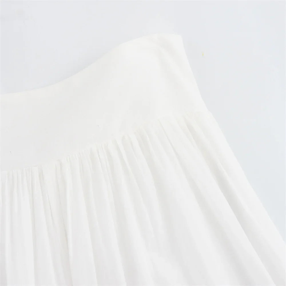 Women's Casual Loose Cloak Style Contrast Embroidered Shirt and Midi Skirt Fashion Set for Autumn