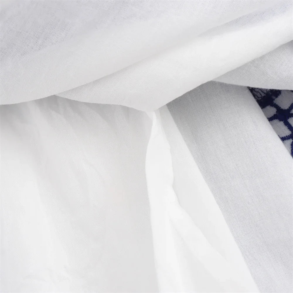 Women's Casual Loose Cloak Style Contrast Embroidered Shirt and Midi Skirt Fashion Set for Autumn