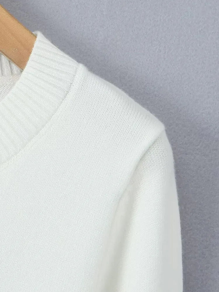 Women's Knitted Buttoned Long Sleeve Round Neck Cardigan with High Waist Pleated Leather Button Skirt Fashion Suit Set