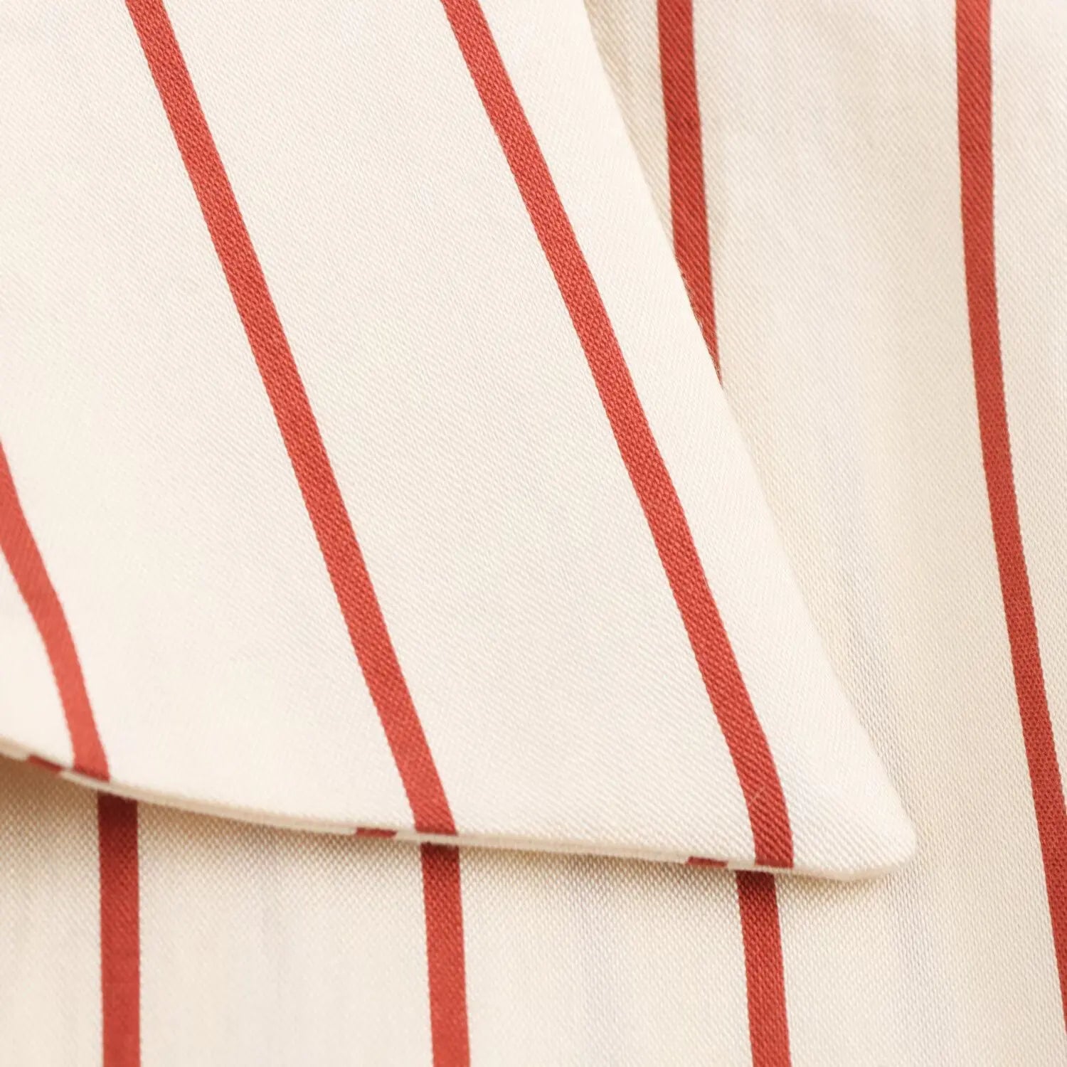 Women's Spring Long Sleeve Dress with Lapel Collar Belt and Pockets in Striped Print