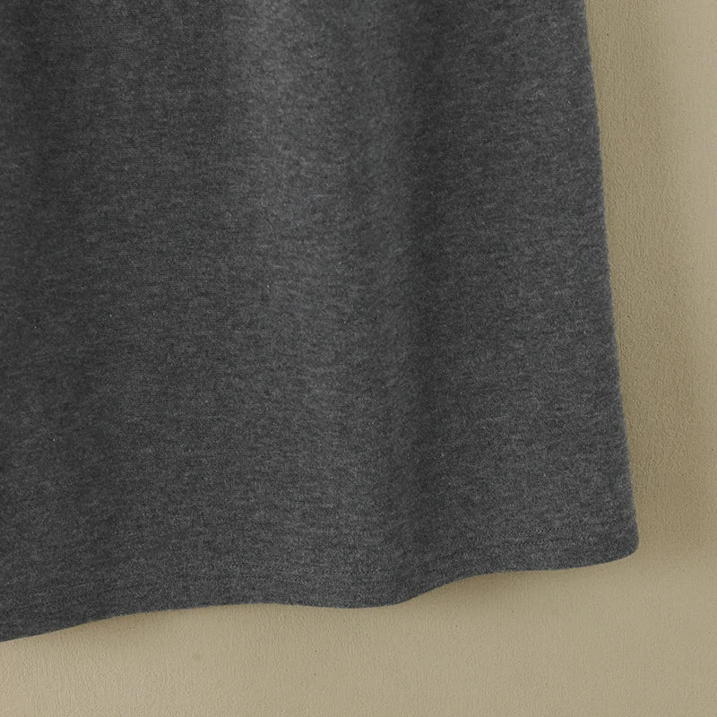 Casual Women Striped Midi Skirt and Sweatshirt Set Long Sleeve Turn-Down Collar Stretchable Top with Elastic Waist Skirt for Daily Office and Travel Wear