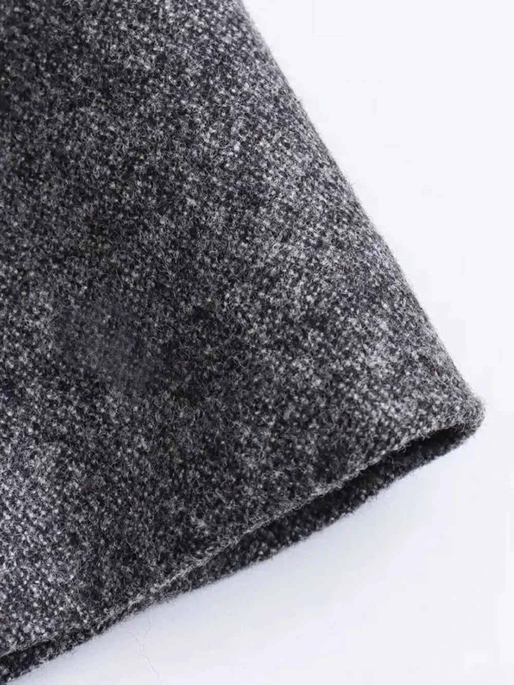 Women's Casual Commuter Two-Piece Suit Set with Single-Breasted Blazer and High-Waisted A-Line Skirt for Autumn and Winter