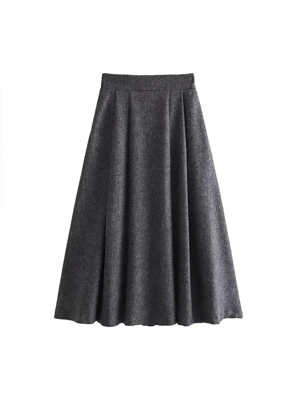 Women's Casual Commuter Two-Piece Suit Set with Single-Breasted Blazer and High-Waisted A-Line Skirt for Autumn and Winter