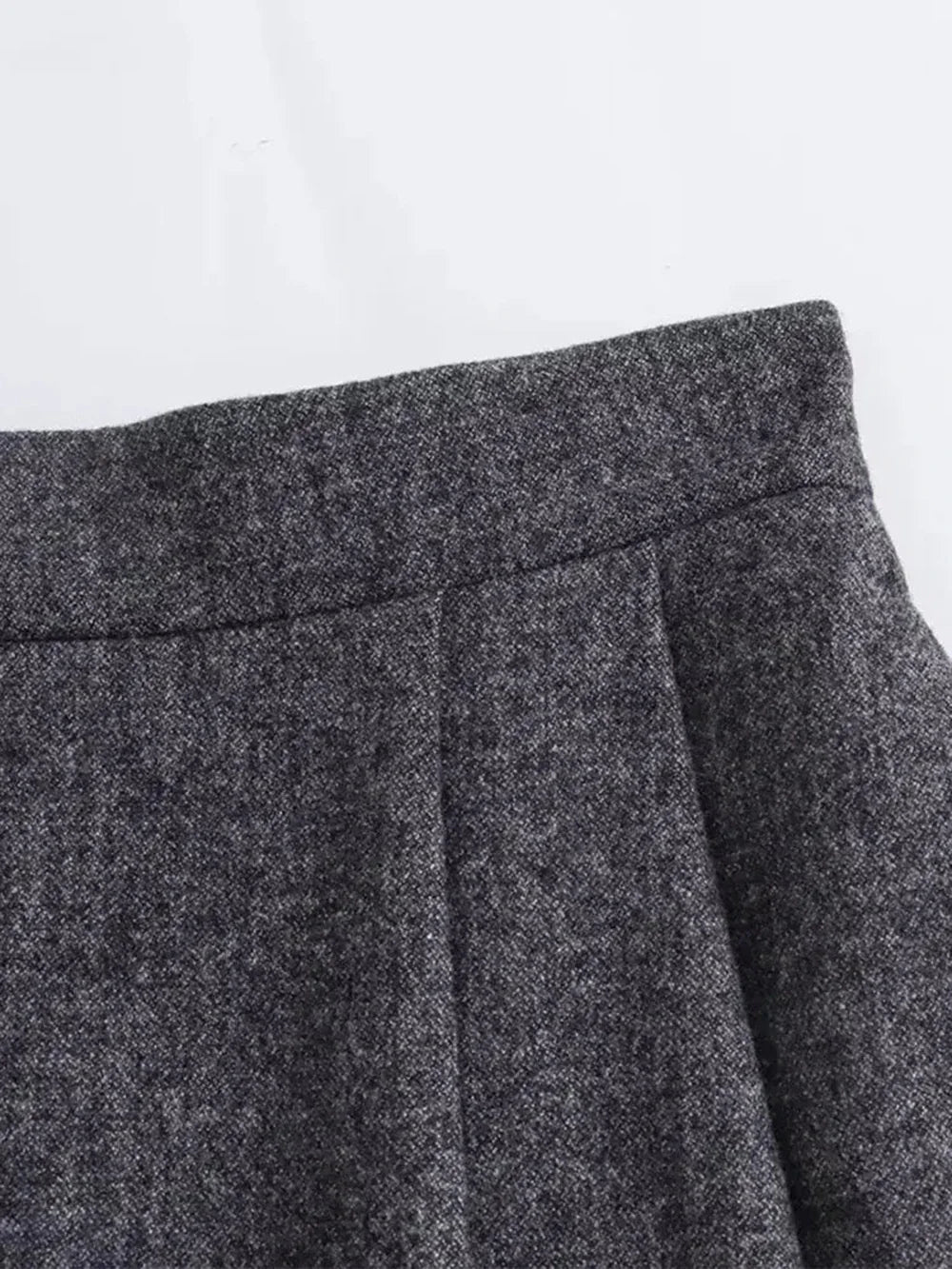 Women's Casual Commuter Two-Piece Suit Set with Single-Breasted Blazer and High-Waisted A-Line Skirt for Autumn and Winter