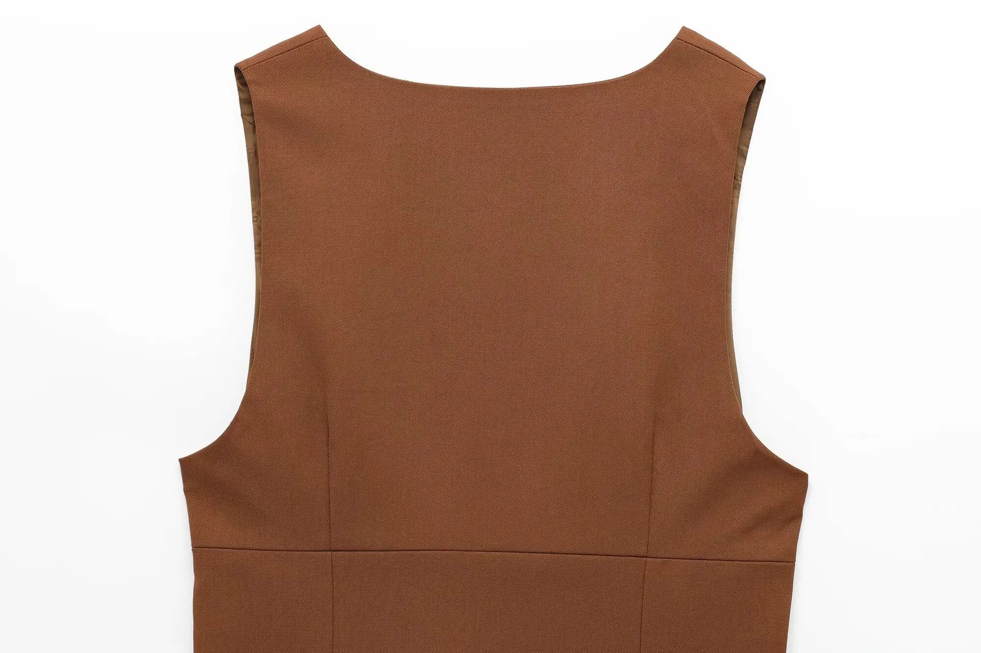 Women's Retro Slim Fit Vest and High Waist Mini Skirt Set V Neck Single-Breasted Solid Color Chic Summer Outfit