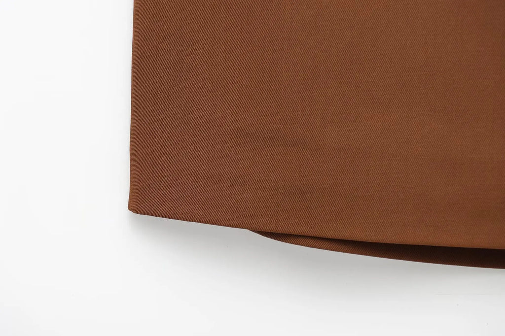 Women's Retro Slim Fit Vest and High Waist Mini Skirt Set V Neck Single-Breasted Solid Color Chic Summer Outfit