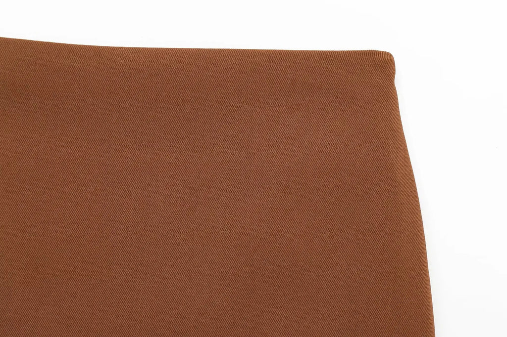 Women's Retro Slim Fit Vest and High Waist Mini Skirt Set V Neck Single-Breasted Solid Color Chic Summer Outfit