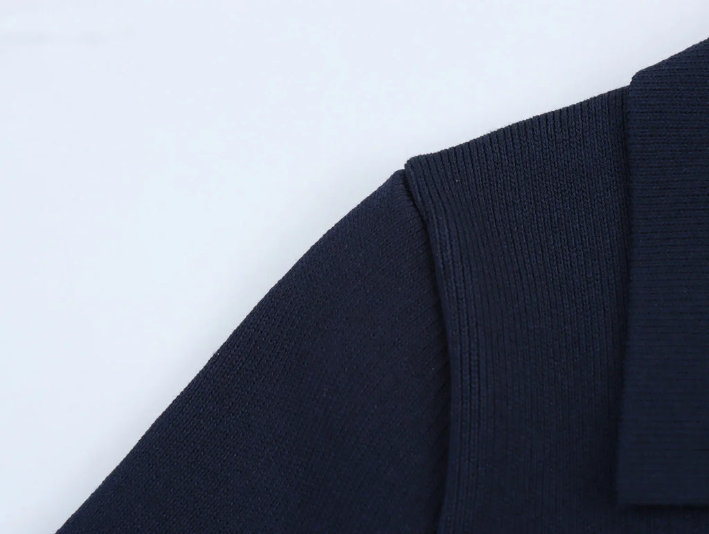 Women's Loose Knitted Blazer and High Waist A-Line Skirt Set with Lapel Double Breasted Pocket Jacket Chic Spring Suit