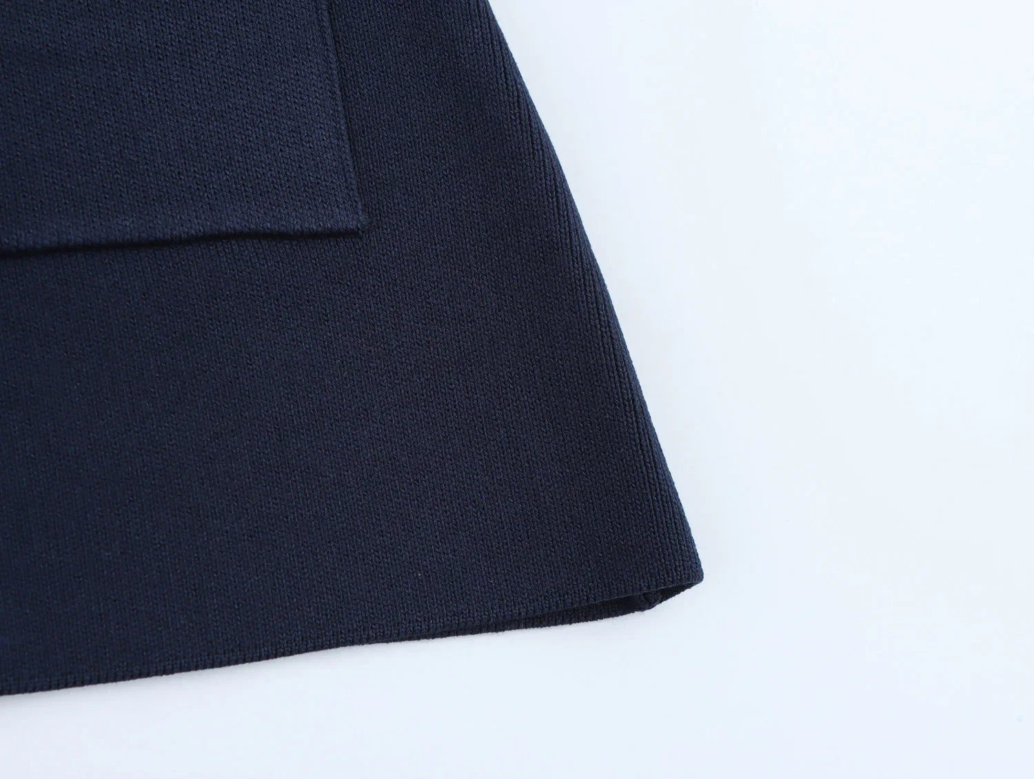 Women's Loose Knitted Blazer and High Waist A-Line Skirt Set with Lapel Double Breasted Pocket Jacket Chic Spring Suit