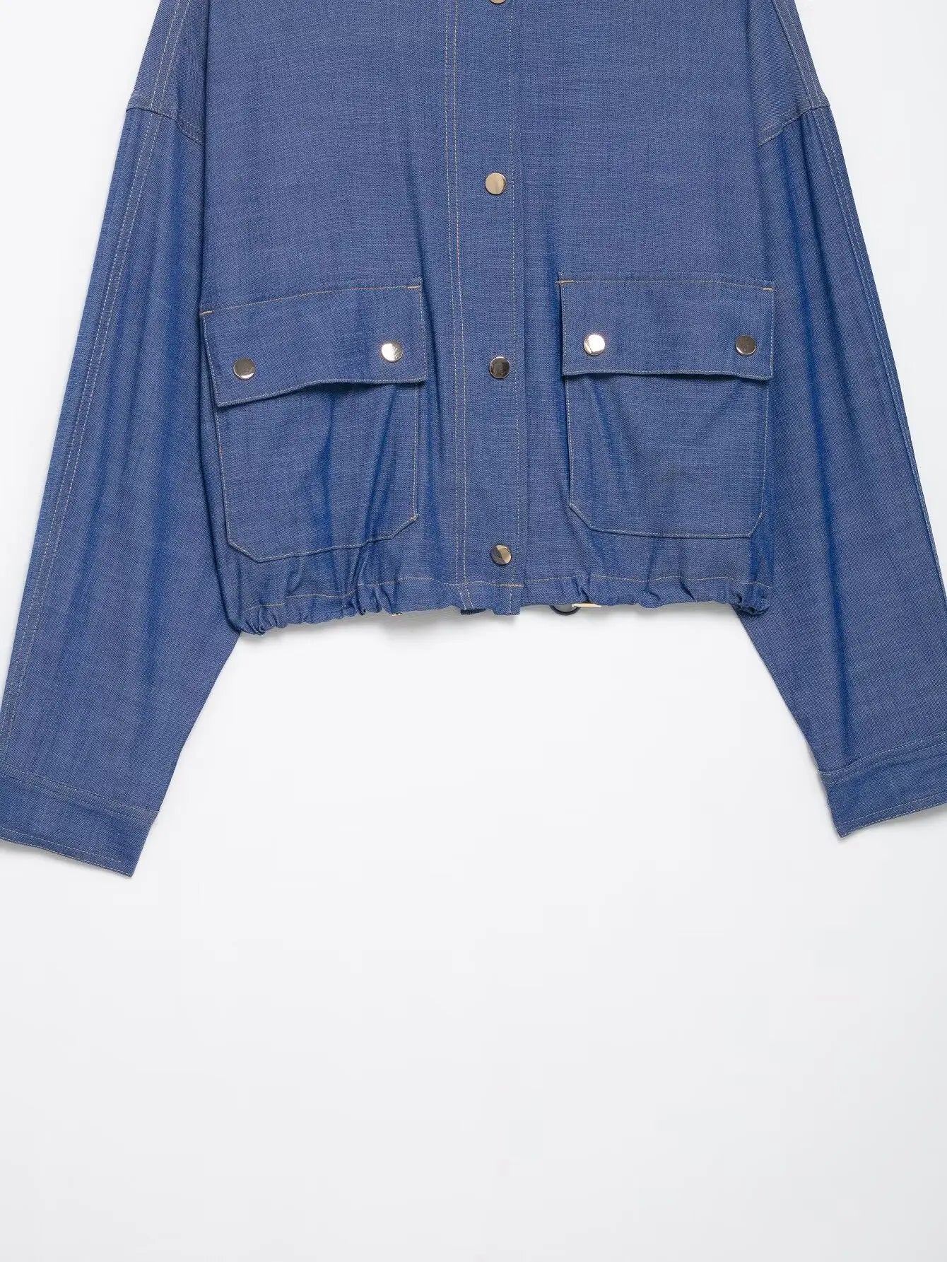 Women's Pilot Jacket and Skirt Set with Round Neck Long Sleeve Top, Belted Waist, Side Zipper Midi Skirt, Casual Chic Spring Summer Outfit