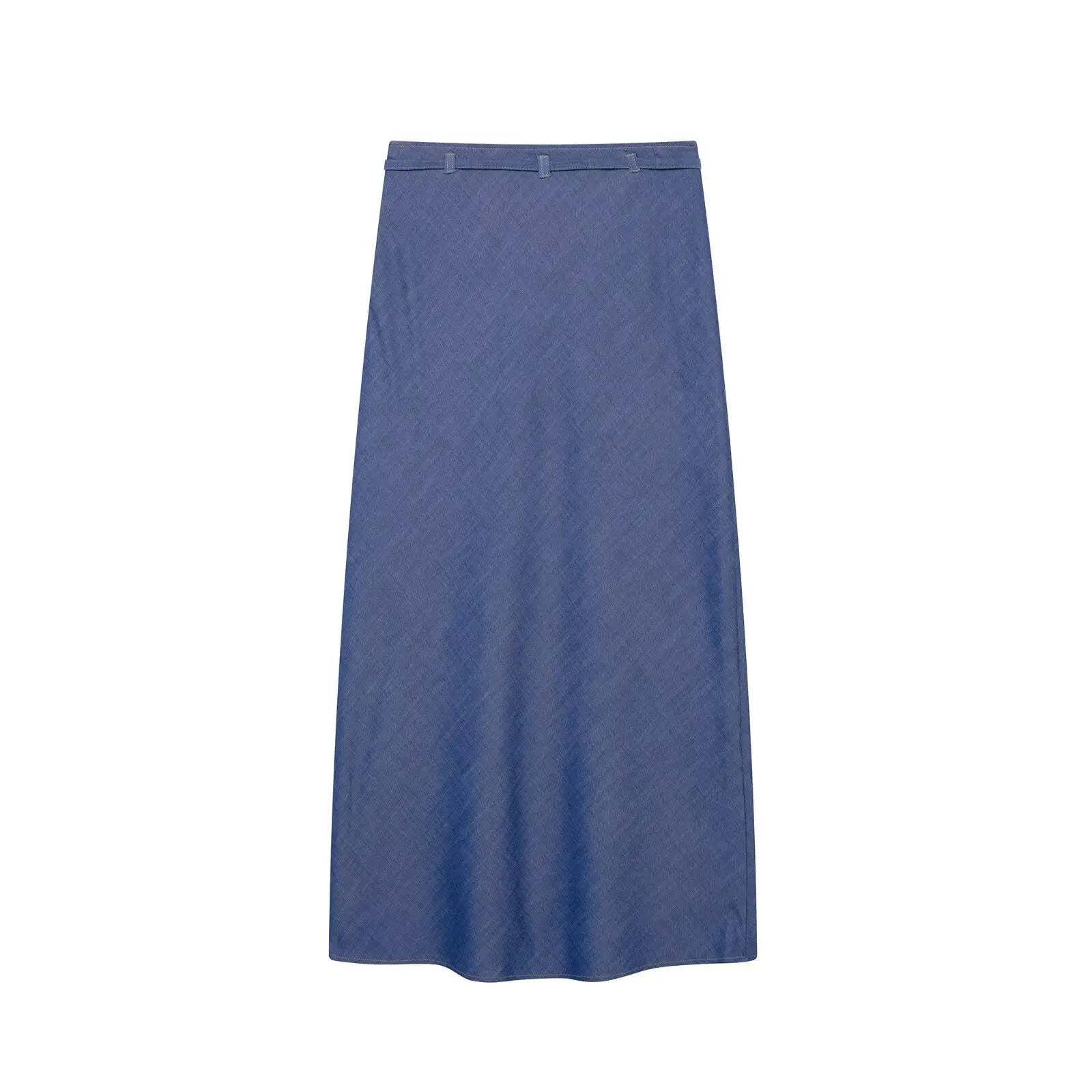 Women's Pilot Jacket and Skirt Set with Round Neck Long Sleeve Top, Belted Waist, Side Zipper Midi Skirt, Casual Chic Spring Summer Outfit